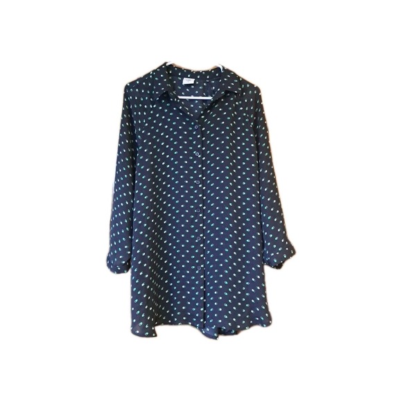 CAbi Tops - Cabi‎ Women's Style # 5019 Blouse Top Navy Blue Green Med 3/4 Sleeve Martini